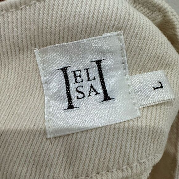 HELSA Low rise denim mini skirt in Ecru - Picture 7 of 10